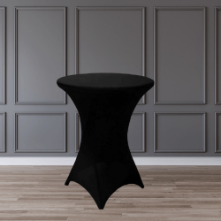 Black Spandex Cocktail Table Cover Rental – Carmel, IN