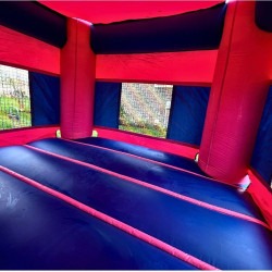 bounce house rental pink blue castle slide inside carmel indiana.j 1 Pink and Blue Bounce House Castle with slide Dry