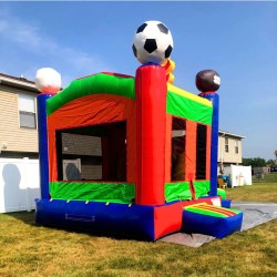 all star sports bounce house with slide side rental carmel indiana 3 All Star Sports Combo Bounce House with Splash Pool