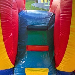 bounce house rental red yellow blue castle climbing wall carmel in 3 Colorful Bounce House Castle With Water Slide and Pool