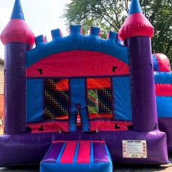 berry blast castle combo bounce house slide front carmel indiana.j 3 Berry Blast Castle Combo Bounce House with Splash Pool