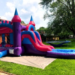 berry blast castle combo bounce house with splash pool side view.j 1 Berry Blast Castle Combo Bounce House with Splash Pool