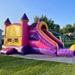 color pop bounce house combo side view indianapolis in 1.jpg 1770515 1 Color Pop Castle Combo Bounce House with Slide
