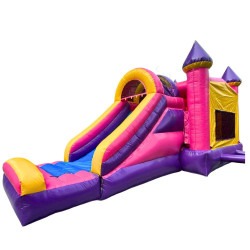 Color Pop Castle Combo Bounce House with Slide